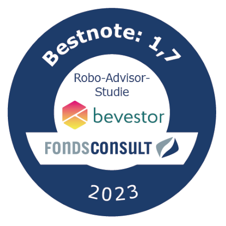  Siegel: bevestor mit Bestnote in Robo-Advisor Studie 2023