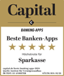 Börse Online Gütesiegel 2021 für die Sparkassen-App